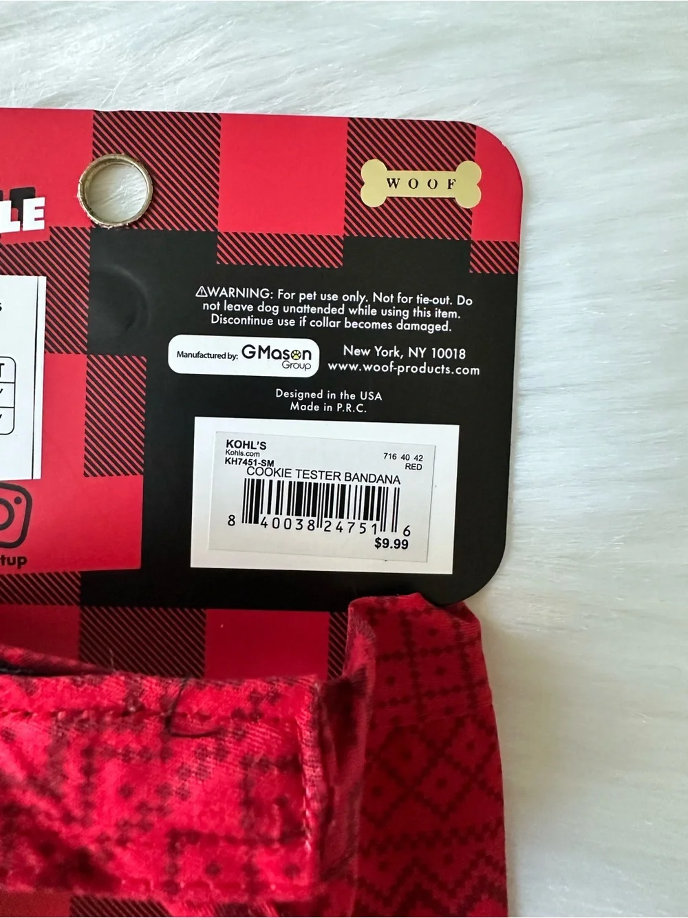 Go In Style Red Pet Christmas/ Holiday Bandana S/M